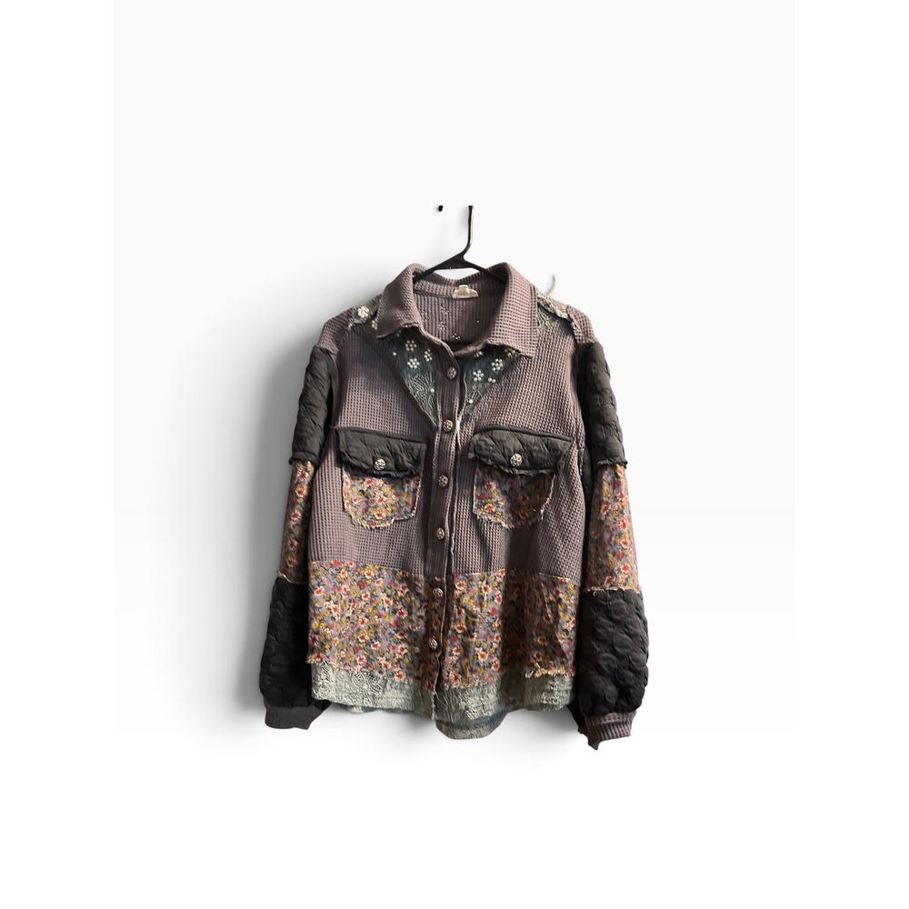 POL Mix N Match A-Line Jacket in Charcoal Small